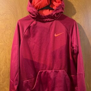 Nike Kids' Maroon and Red Hoodie
